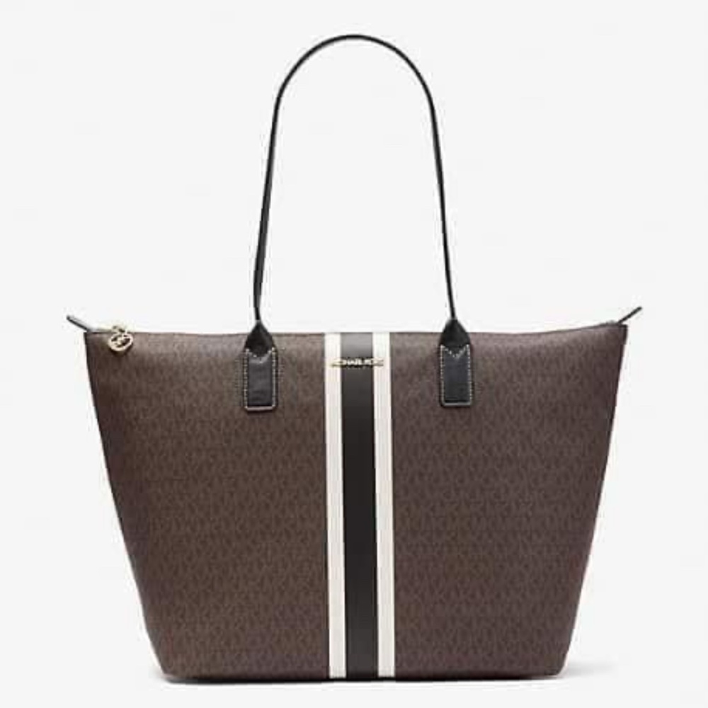 Michael Kors large logo stripe Tote Bag